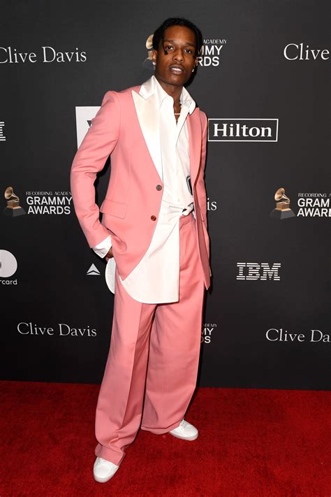 asap rocky pink suit.